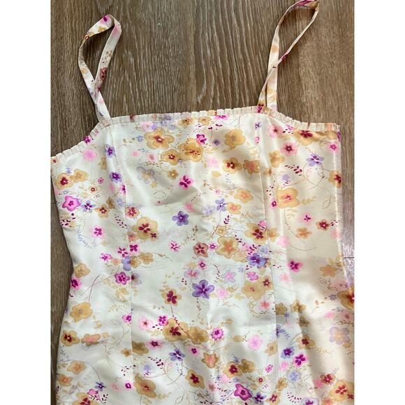 Vintage Ann Taylor LOFT 100% Silk Floral Dress 8 - Picture 5 of 11